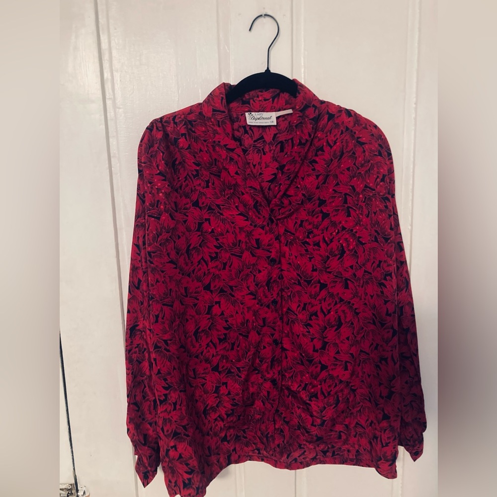 Gorgeous and Unique Vintage Pajama Style Blouse